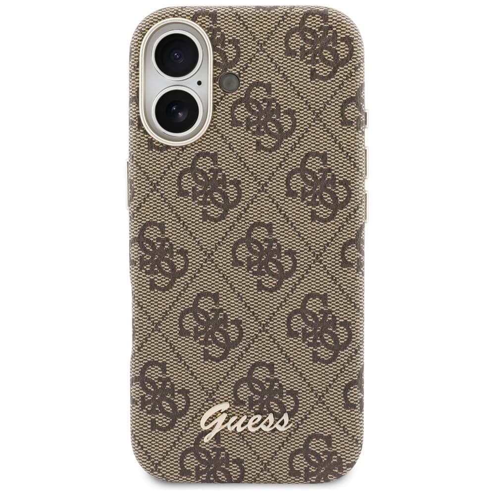 Guess - Kryt 4G Script MagSafe (GUHMP17S5P4FWMSW) - iPhone 17 - Hnědá - náhled 4