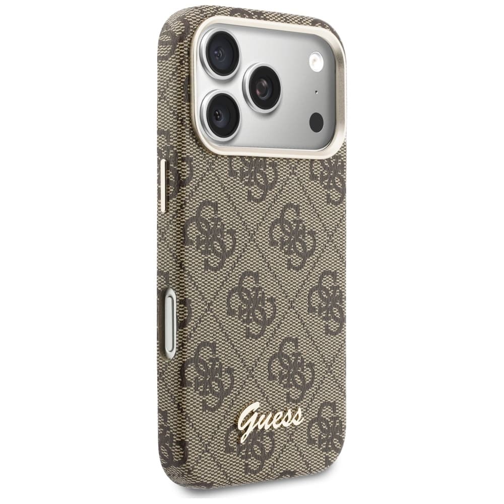 Guess - Kryt 4G Script MagSafe (GUHMP17L5P4FWMSW) - iPhone 17 Pro - Hnědá - náhled 4