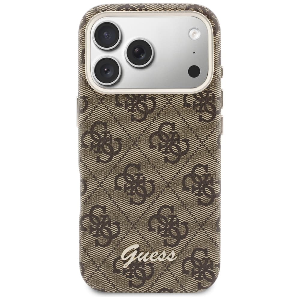 Guess - Kryt 4G Script MagSafe (GUHMP17X5P4FWMSW) - iPhone 17 Pro Max - Hnědá - náhled 4