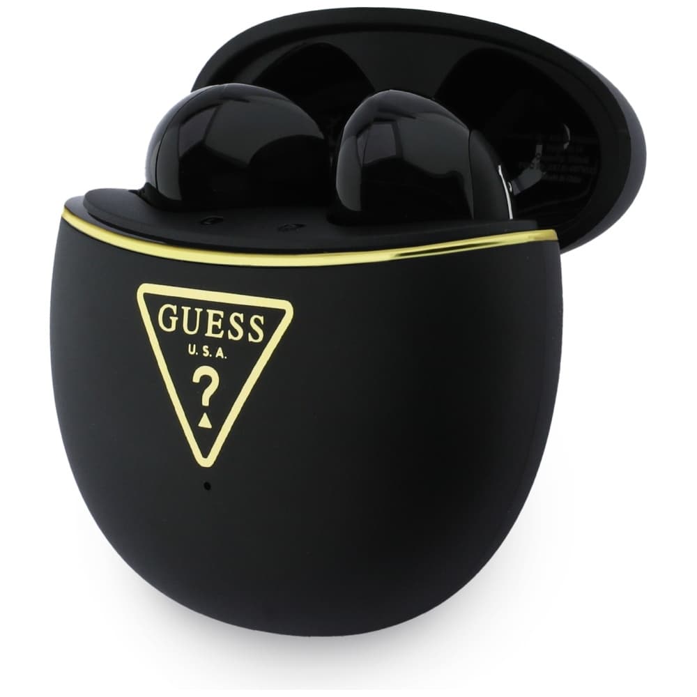 Guess - Bezdrátová sluchátka do uší Script Print (GUTWSA15HETK) - Do uší, Bluetooth, TWS, Malý kulatý design - Černá - náhled 4