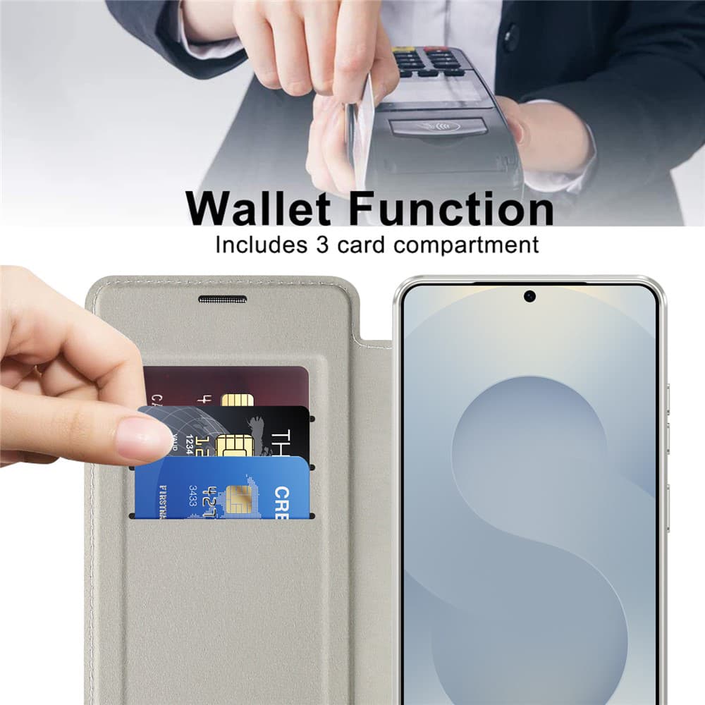 Techsuit SmartMag knížkové pouzdro pro Samsung Galaxy S26 Ultrašedá - náhled 4