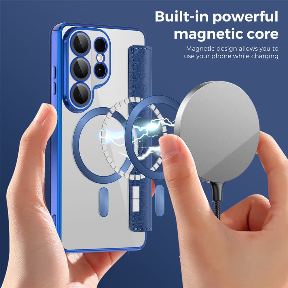 Techsuit - knížkové pouzdro SmartMag - Samsung Galaxy S26 Ultra - modrá - náhled 4