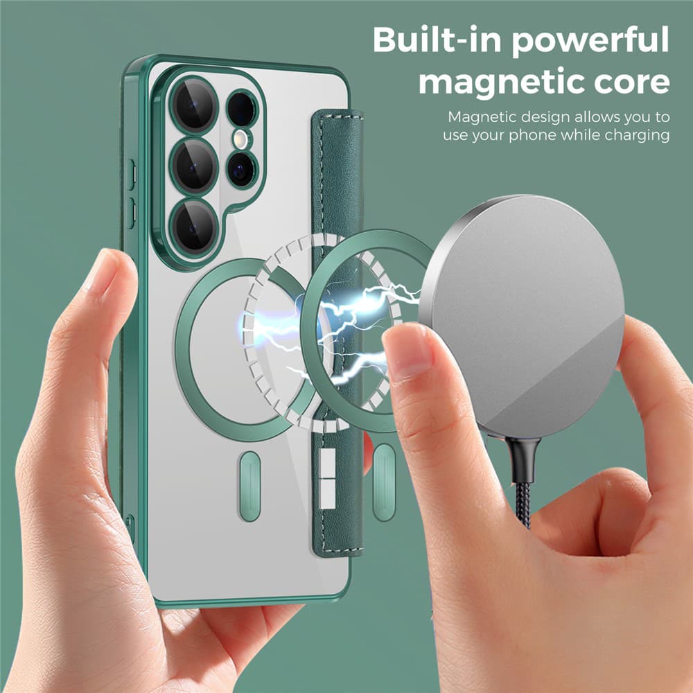 Techsuit SmartMag knížkové pouzdro Samsung Galaxy S26 Ultra zelená - náhled 4