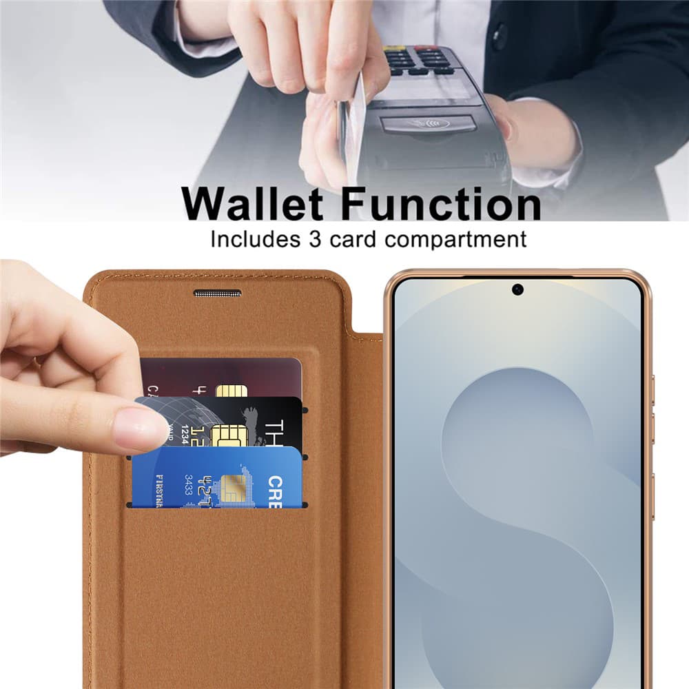 knížkové pouzdro Techsuit SmartMag pro Samsung Galaxy S26 Ultrahnědá - náhled 4