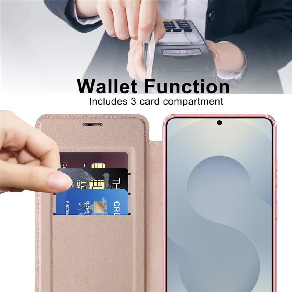 Techsuit - knížkové pouzdro SmartMag pro Samsung Galaxy S26 Ultra - růžová - náhled 4