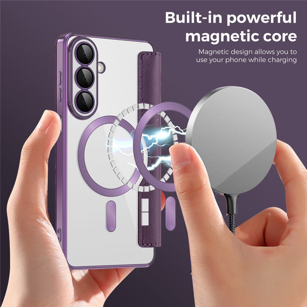Techsuit - knížkové pouzdro SmartMag pro Samsung Galaxy S26 Plus - fialové - náhled 4