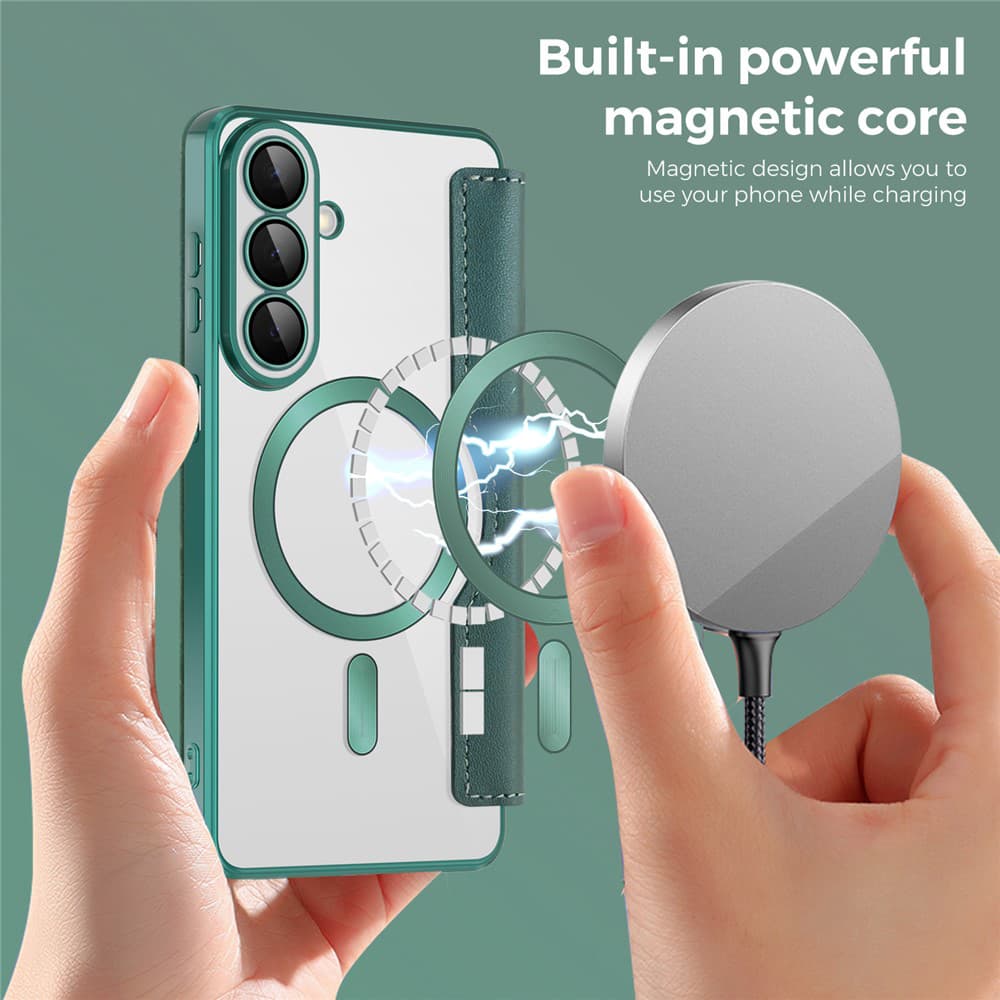 Techsuit - knížkové pouzdro SmartMag - Samsung Galaxy S26 Plus - zelená - náhled 4