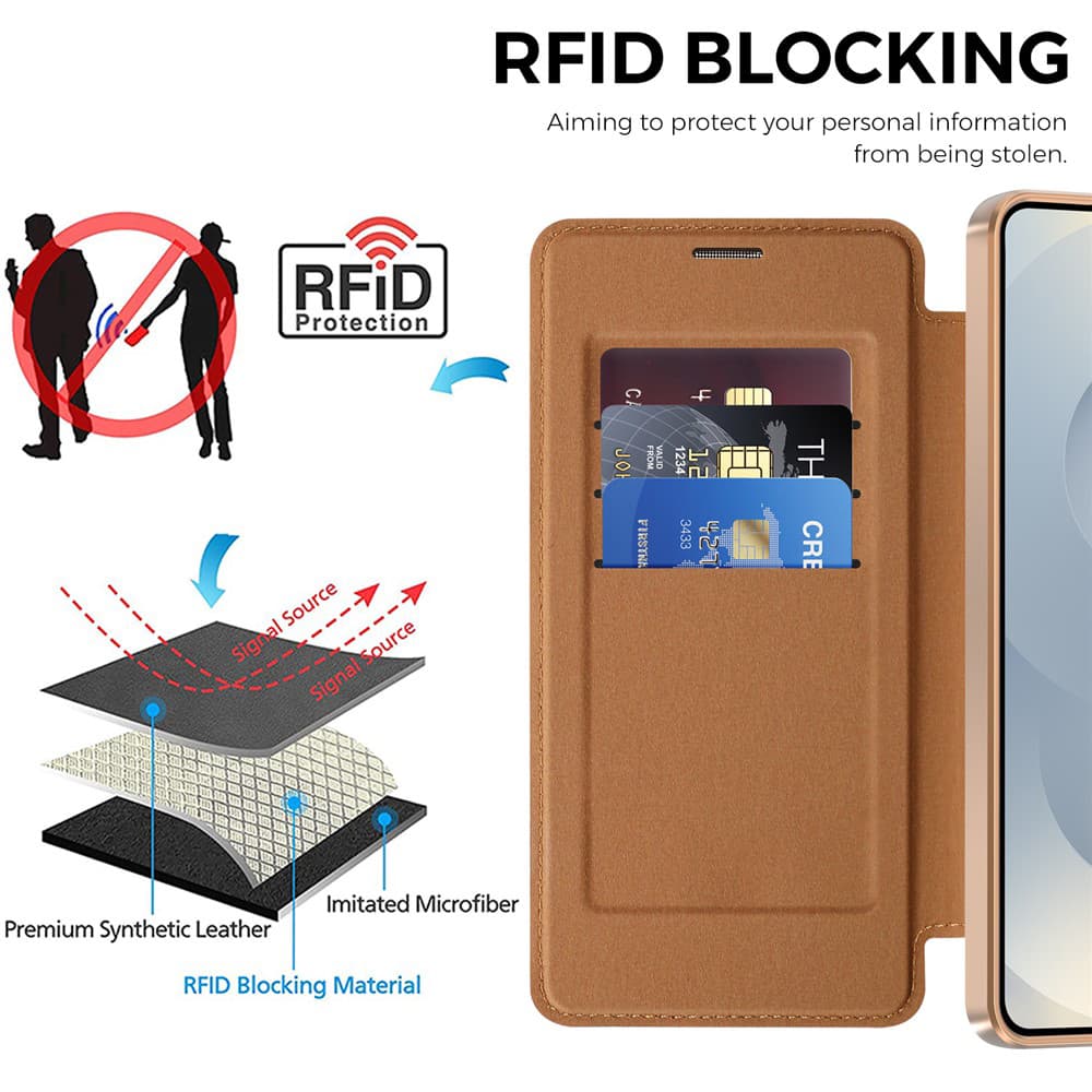 Techsuit SmartMag knížkové pouzdro pro Samsung Galaxy S26 Plushnědá - náhled 4