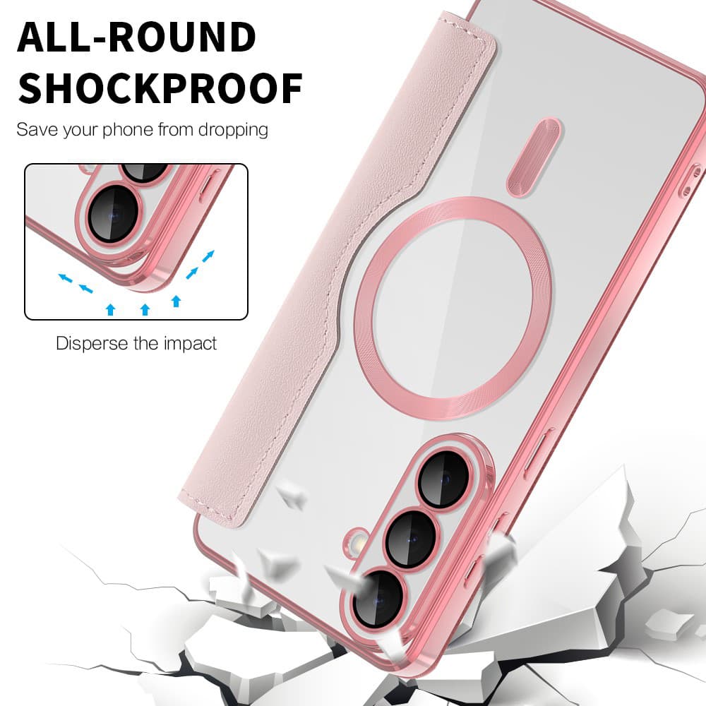 Techsuit - knížkové pouzdro SmartMag pro Samsung Galaxy S26 Plus - růžová - náhled 4