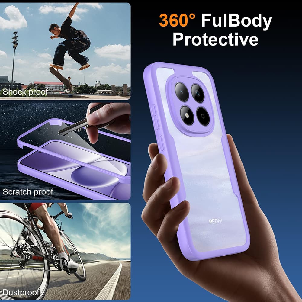 Techsuit - ColorVerse 360 Series + ochrana displeje - Xiaomi Redmi Note 15 Pro 5G - fialová - náhled 4