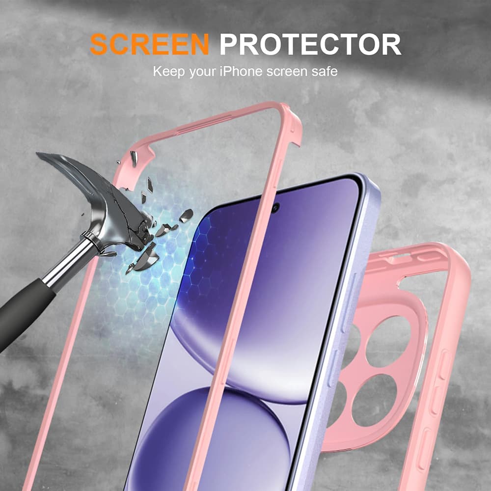 Techsuit - ColorVerse 360 Series + ochrana displeje - Xiaomi Redmi Note 15 Pro+ 5G / Poco M8 Pro 5G - růžová - náhled 4