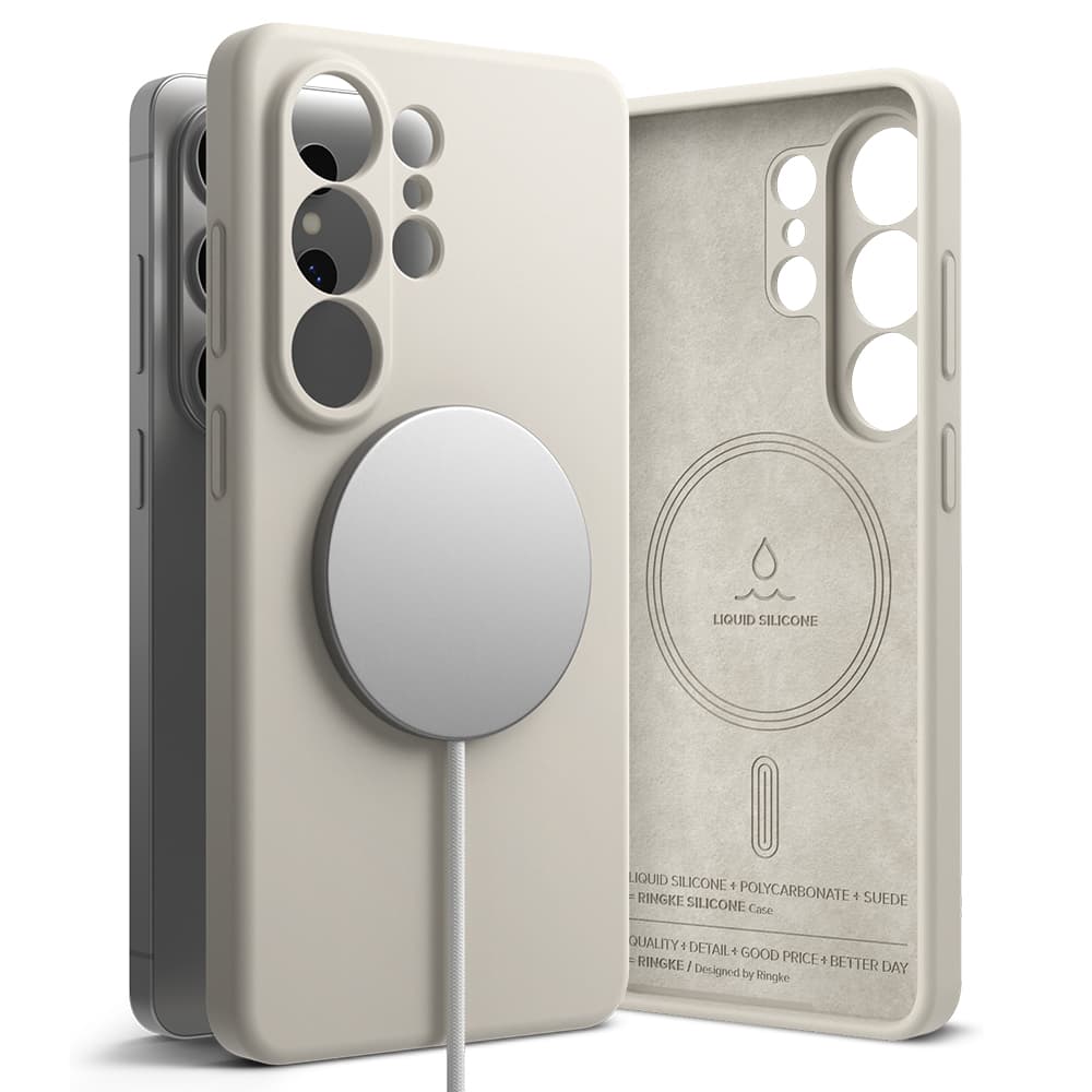 Ringke - Silicone MagSafe - Samsung Galaxy S26 Ultra - Kamenná šedá - náhled 4