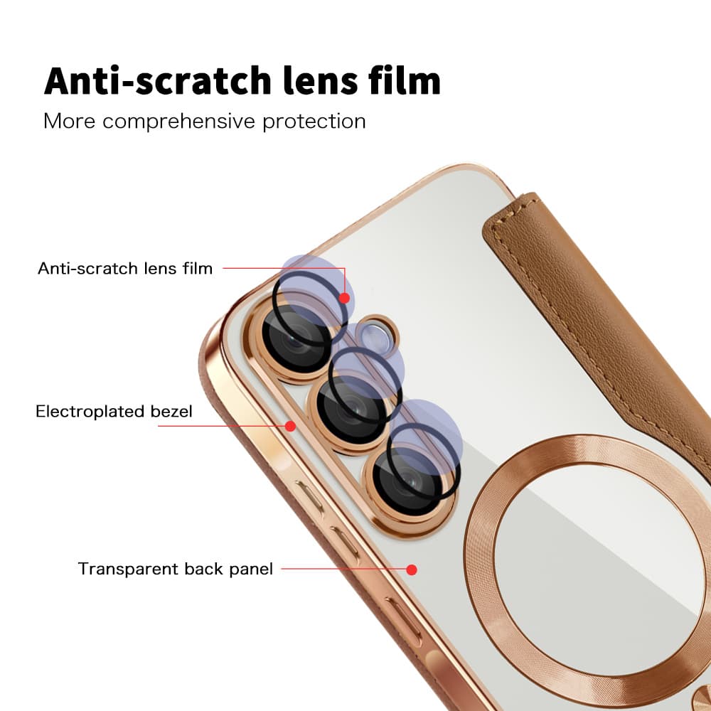 Techsuit SmartMag knížkové pouzdro pro Samsung Galaxy A57 5Ghnědá - náhled 4