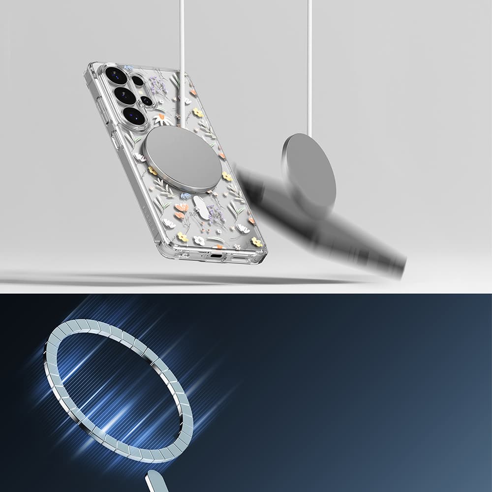 Ringke - Fusion MagSafe - Samsung Galaxy S26 Ultra - Sušené květiny - náhled 4
