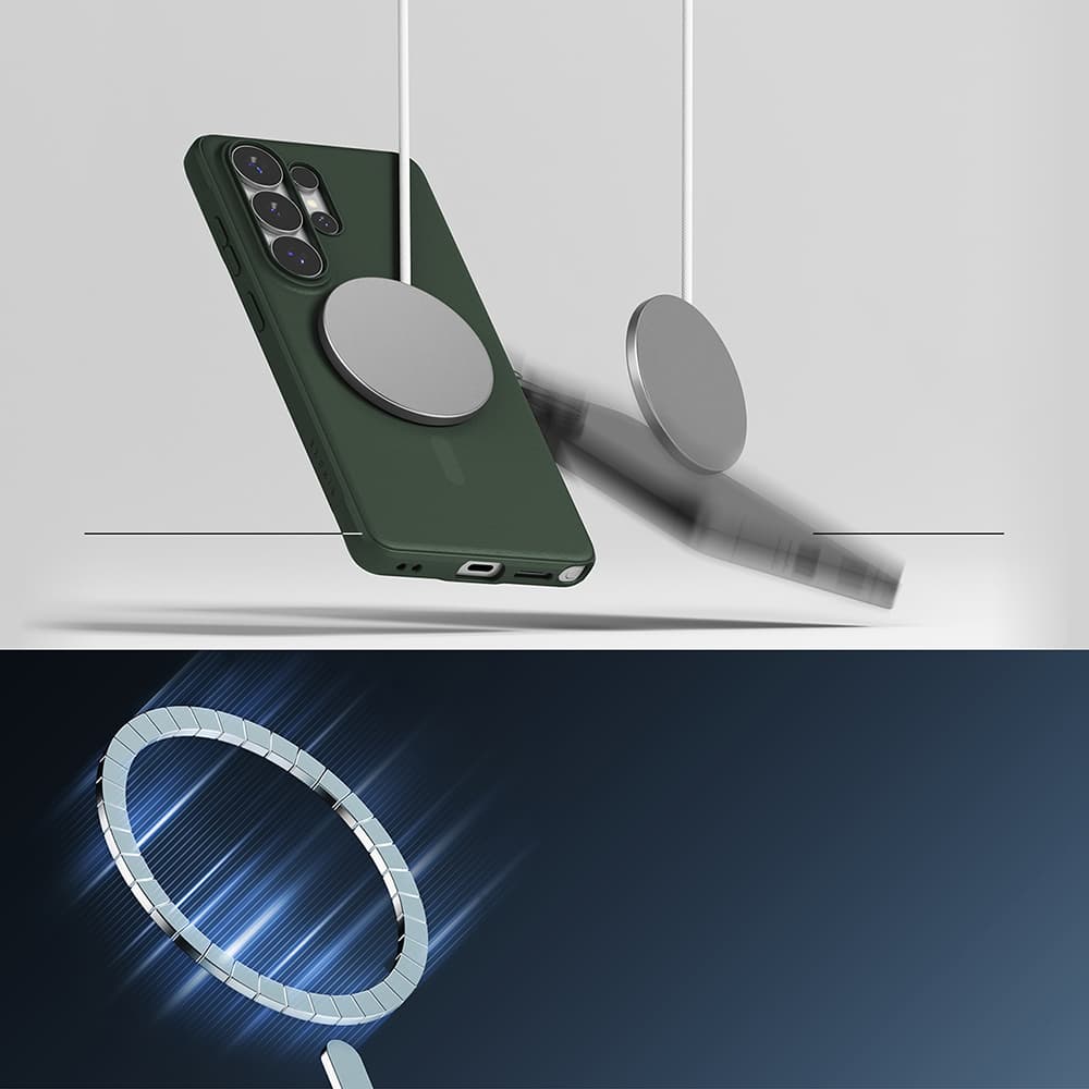 Ringke - Onyx MagSafe - Samsung Galaxy S26 Ultra - Tmavě zelená - náhled 4