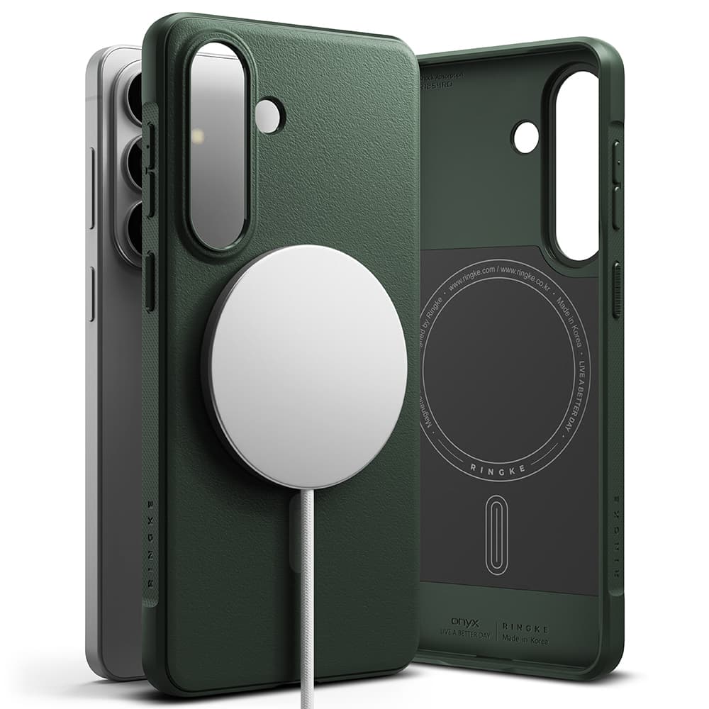 Ringke - Onyx MagSafe - Samsung Galaxy S26 - Tmavě zelená - náhled 4