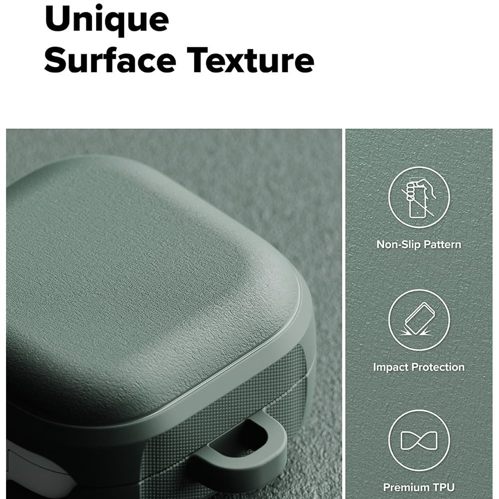 Pouzdro Ringke - Protection Case Onyx Magnetic - Samsung Galaxy Buds 4 / Buds 4 Pro Šalvějově zelené - náhled 4