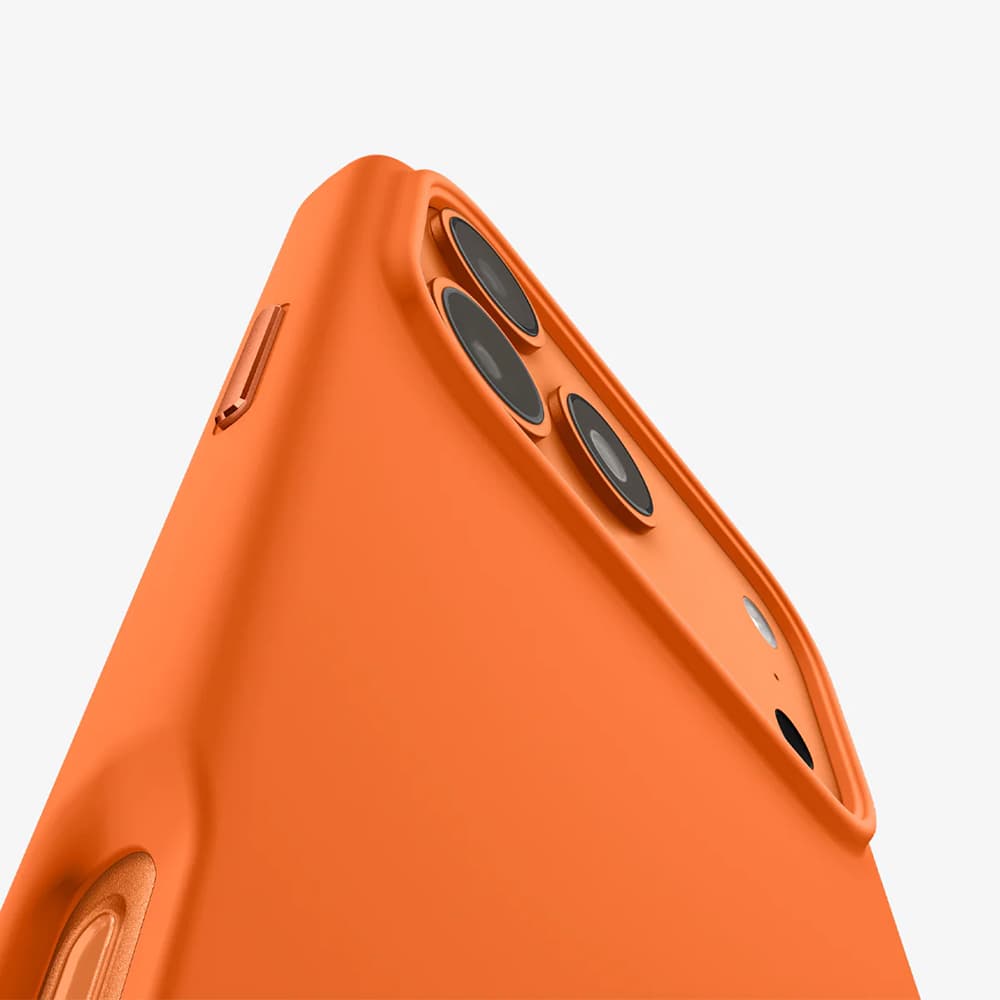 Silikonový kryt Spigen Silicone Fit pro iPhone 17 Pro Max oranžový - náhled 4