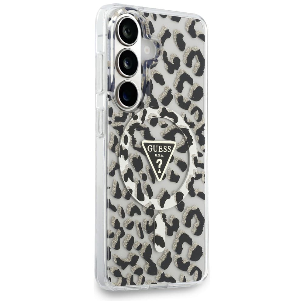 Guess - Kryt IML Leopard Print Triangle (GUHMS26SHLEGTGLK) - Samsung Galaxy S26 - černý - náhled 4