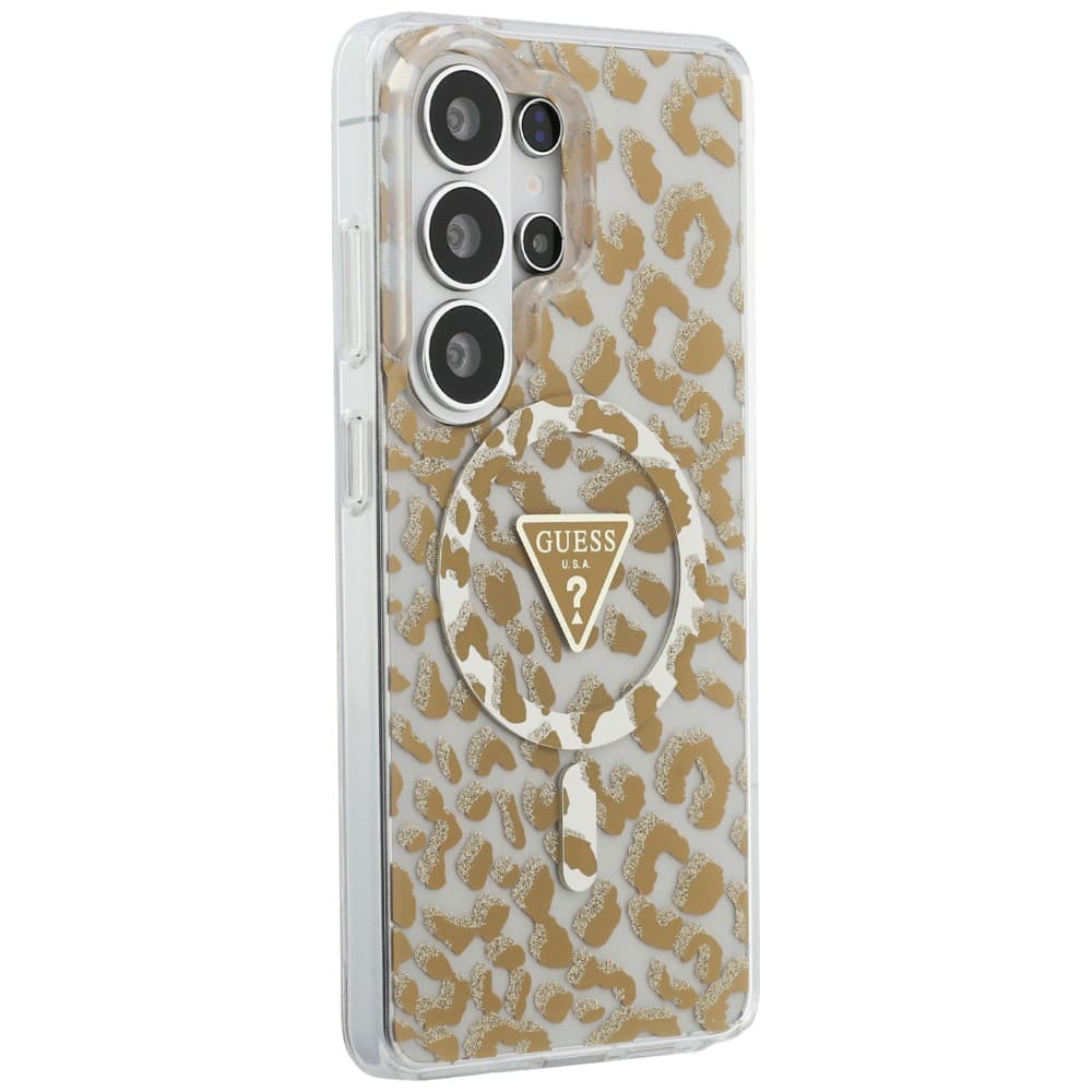 Guess - Kryt IML Leopard Print Triangle MagSafe (GUHMS26LHLEGTGLW) - Samsung Galaxy S26 Ultra - hnědý - náhled 4