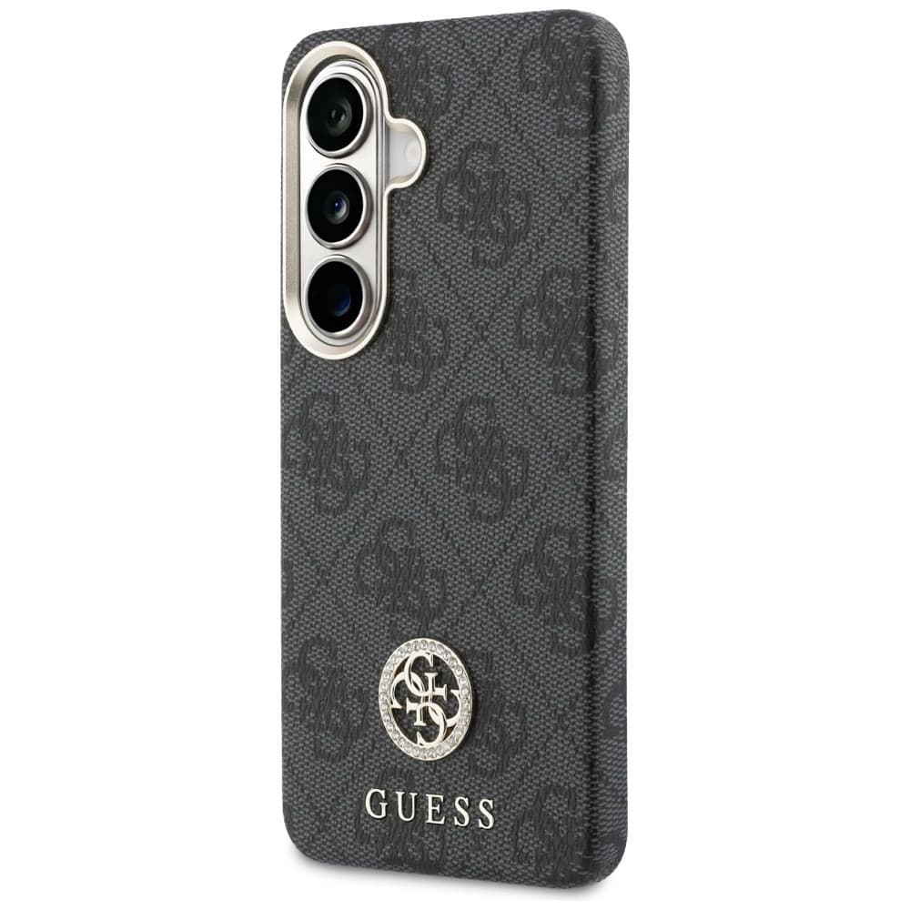 Kryt Guess - Rhinestone Round Logo MagSafe - Samsung Galaxy S26 černý - náhled 4
