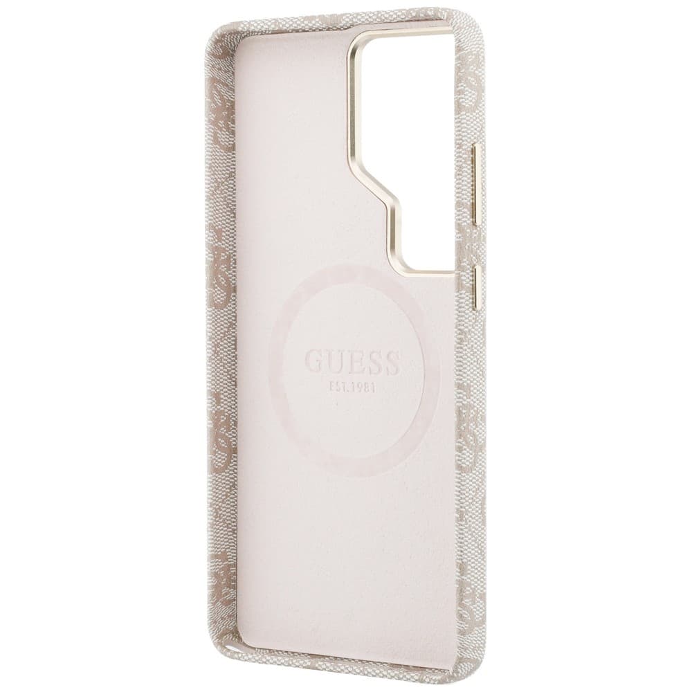 Kryt Guess - 4G Script MagSafe (GUHMS26L5P4FWMSP) - Samsung Galaxy S26 Ultra Růžový - náhled 4