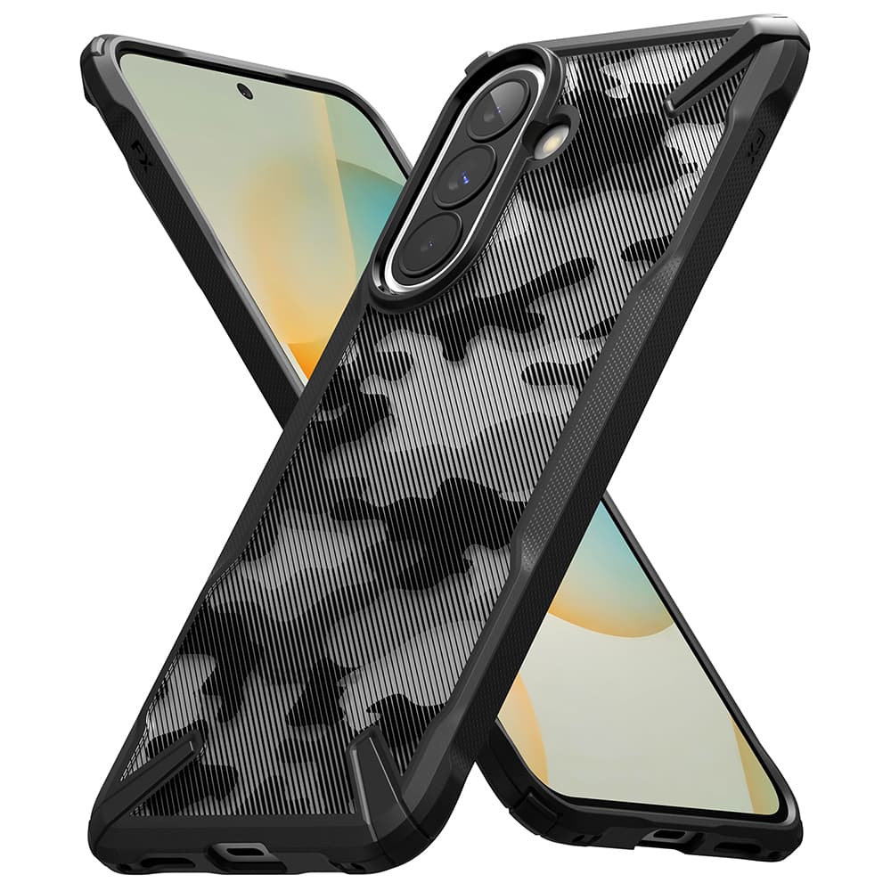 Kryt Ringke - Fusion X - Samsung Galaxy A57 5G Černý maskáčový - náhled 4