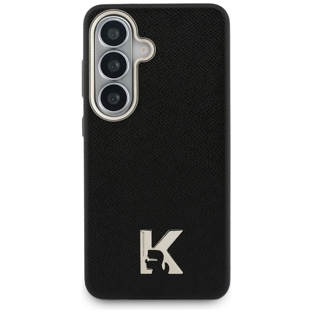 Kryt Karl Lagerfeld - Wrapped Grained Leather with K Head Logo MagSafe - Samsung Galaxy S26 černý - náhled 4