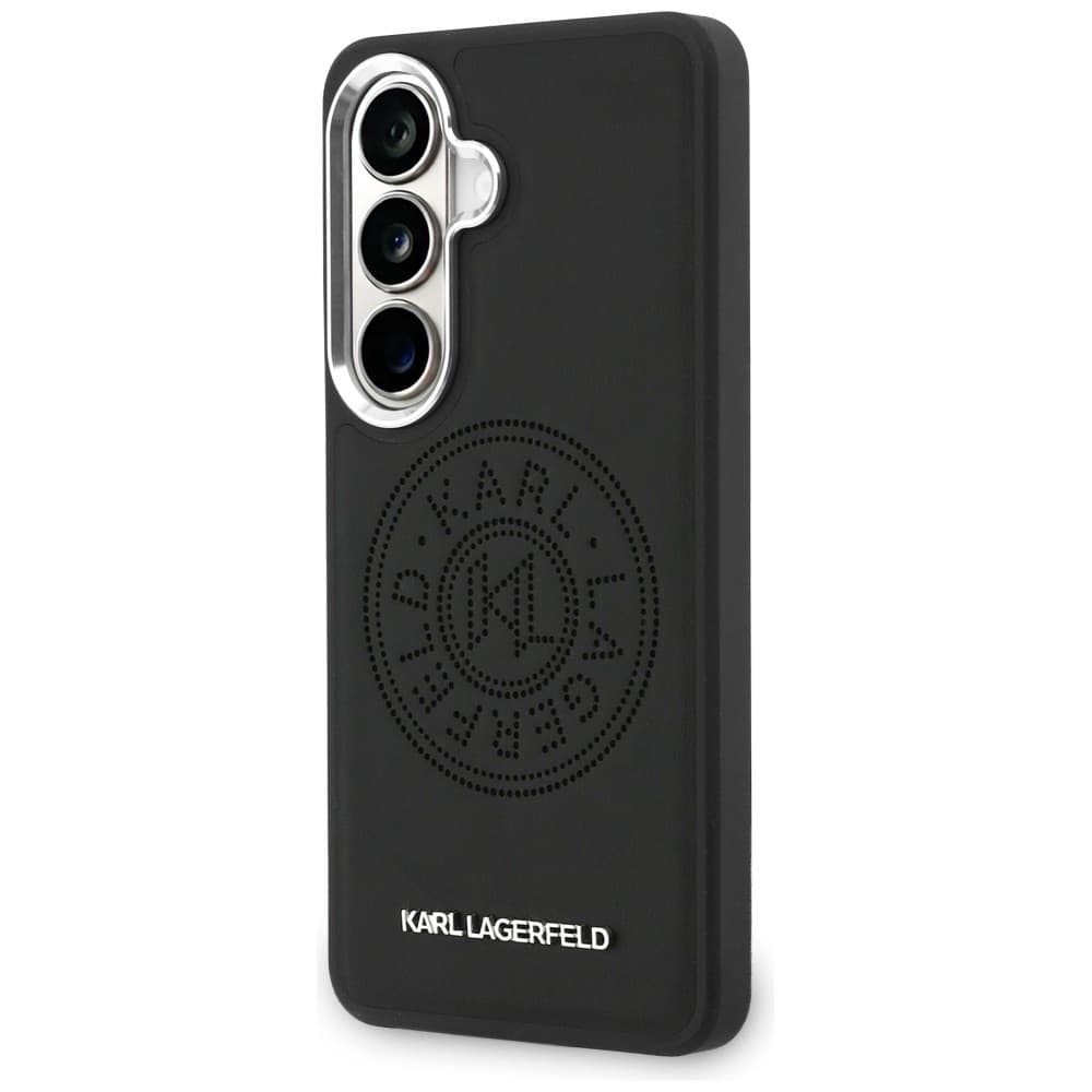 Kryt Karl Lagerfeld - Wrapped Leather with Karl Round Point Logo MagSafe (KLHMS26SPSKRPMK) - Samsung Galaxy S26 Černý - náhled 4