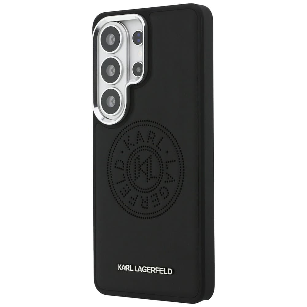 Kryt Karl Lagerfeld - Wrapped Leather with Karl Round Point Logo MagSafe - Samsung Galaxy S26 Ultra černý - náhled 4