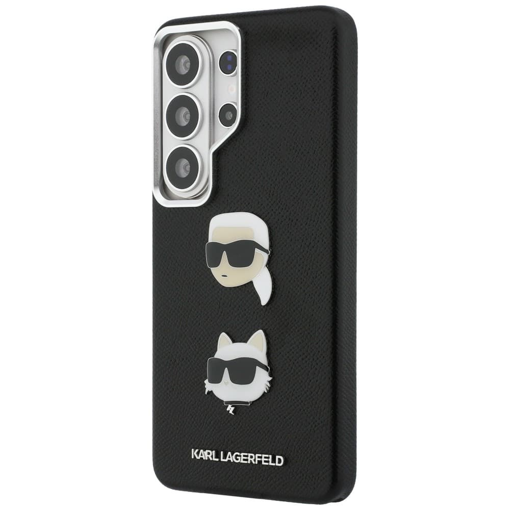 Kryt Karl Lagerfeld - Wrapped Leather Saffiano with K&amp;C Head Pin (KLHCS26LPSFDHPOK) - Samsung Galaxy S26 Ultra Černý - náhled 4