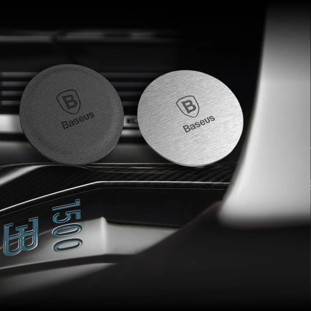 Baseus 2pack Kovová destička ACDR-A0S PU kůže železo Black Silver - náhled 4