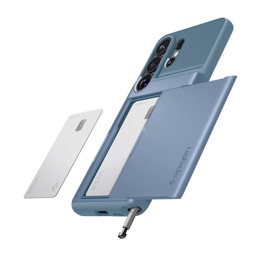 Kryt Spigen Slim Armor CS pro Samsung Galaxy S26 Ultra světle modrý - náhled 4