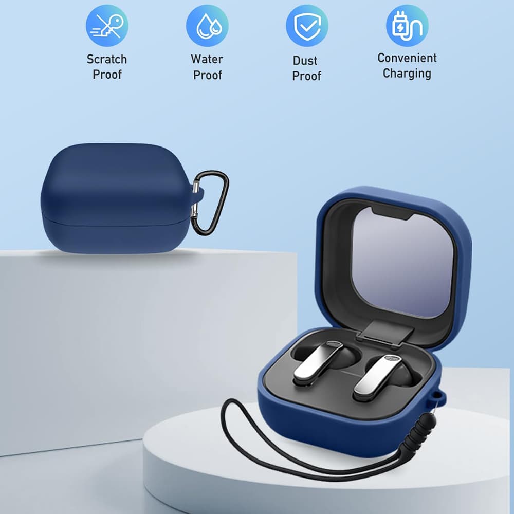 Silikonové pouzdro Techsuit pro Samsung Galaxy Buds 4 námořnicky modré - náhled 4