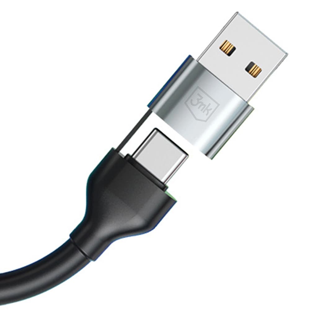 Kabel 3mk Data Cable Hyper N-Series 6in1 - USB-C/USB Male, USB-C Female to USB-C, Lightning, Micro, 18W, 9V/2A, 1.2m černý - náhled 4