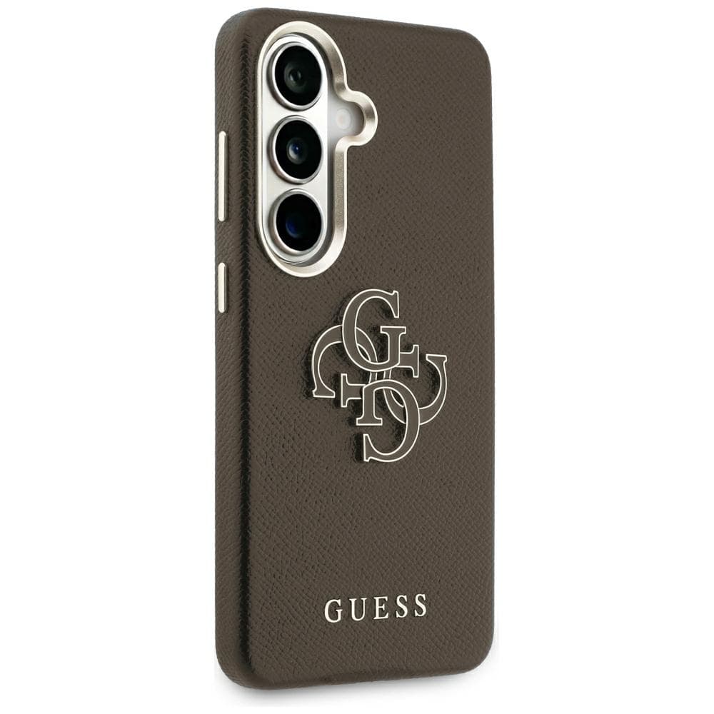 Kryt Guess Grained Big 4G Metal Logo Samsung Galaxy S26 Plus hnědý - náhled 4