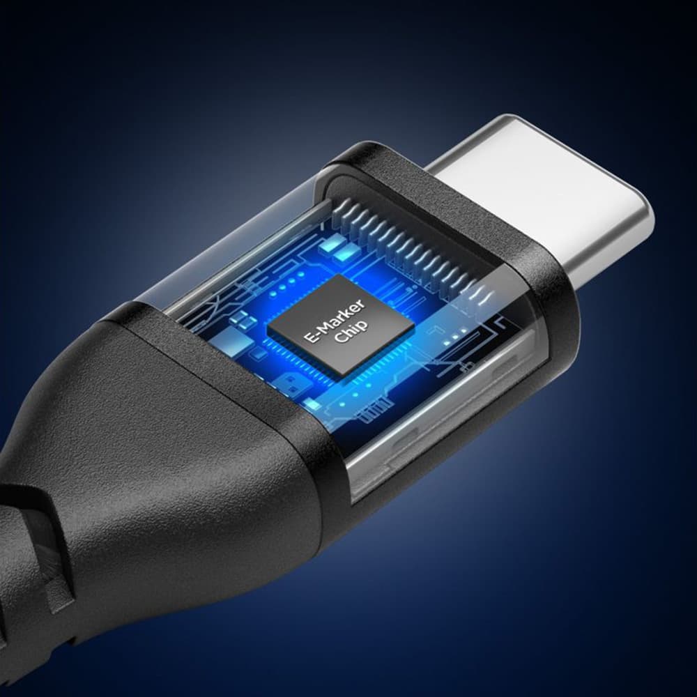 Kabel Spigen Essential EB10010CCA Type C na Type C 100W černý - náhled 4