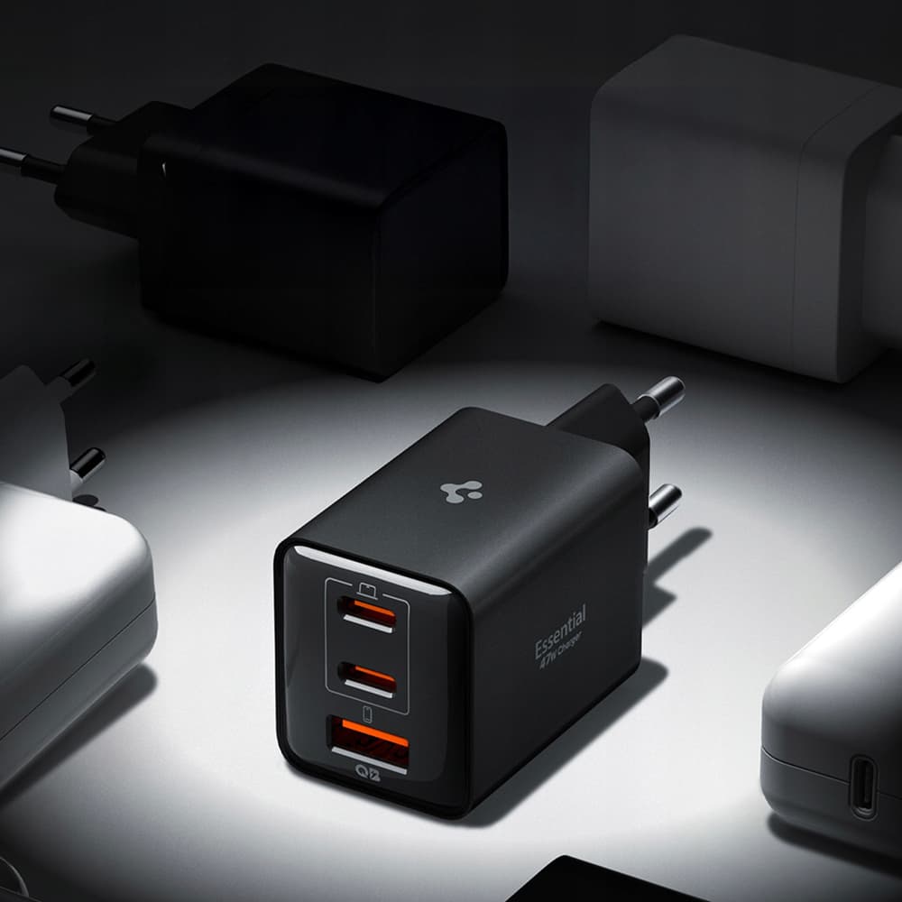 Síťová nabíječka Spigen Essential EE473EU 47W černá - náhled 4