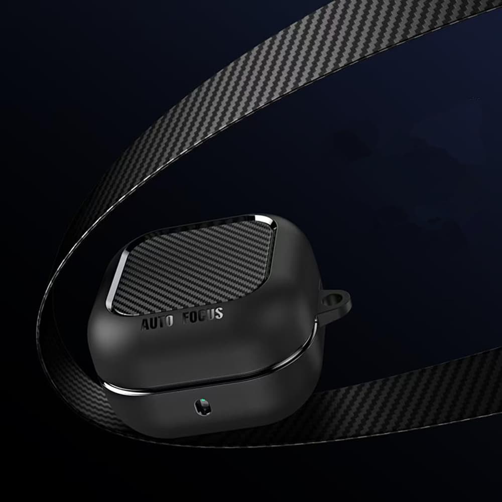 Pouzdro na sluchátka Techsuit CarbonFiber Samsung Galaxy Buds 4 a Buds 4 Pro černé - náhled 4