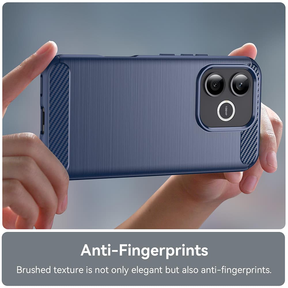 Kryt Techsuit Carbon Silicone pro Honor 600 Lite modrý - náhled 4