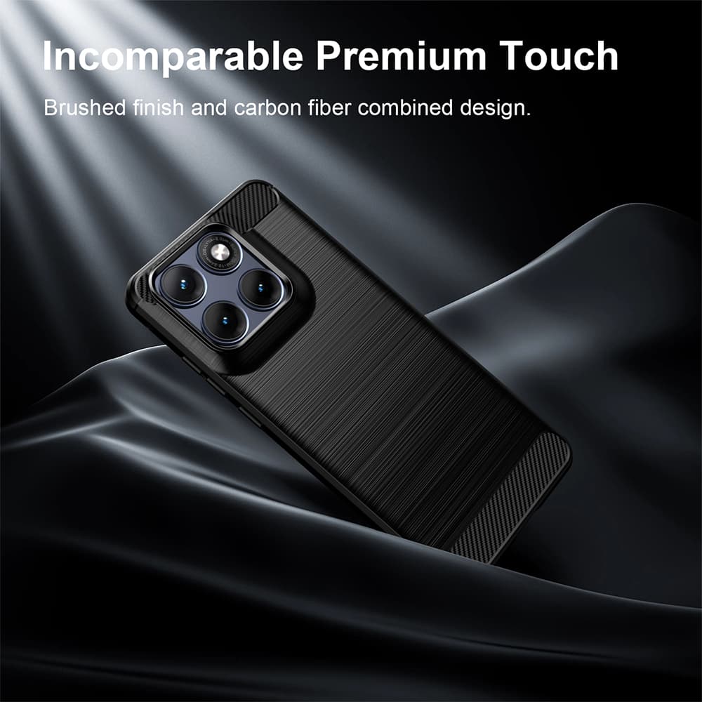 Kryt Techsuit Carbon Silicone Motorola Edge 70 Fusion černý - náhled 4