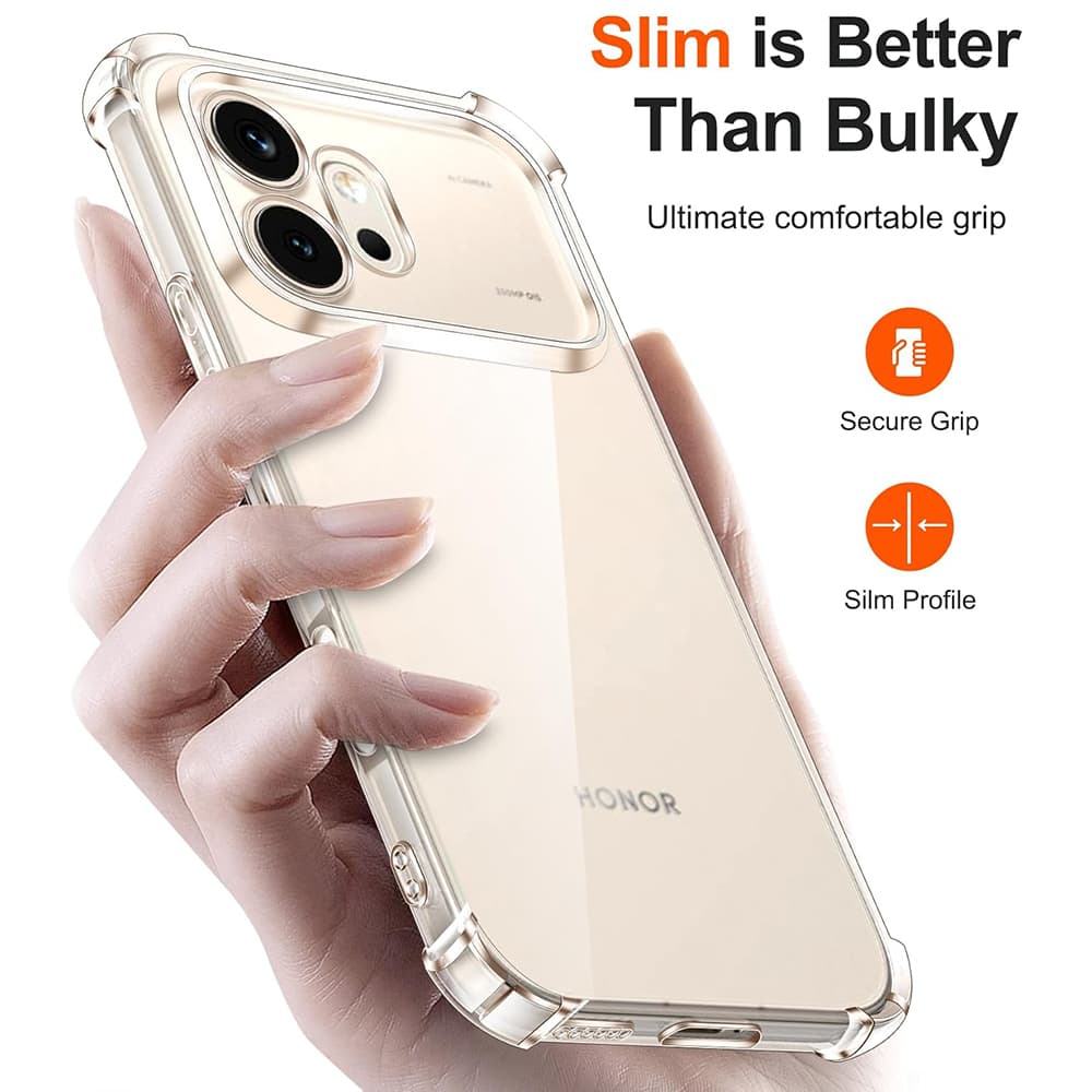 Kryt Techsuit Shockproof Clear Silicone pro Honor 600 průhledný - náhled 4