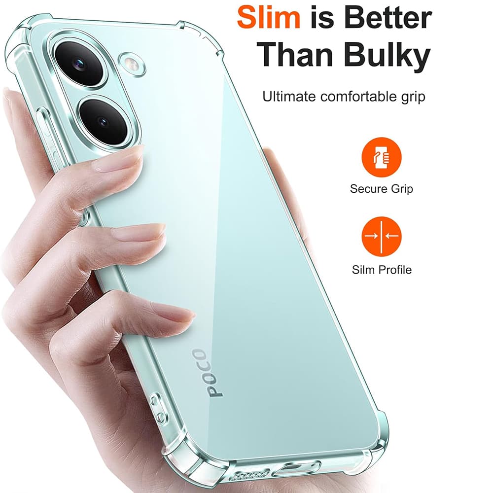Kryt Techsuit Shockproof Clear Silicone pro Xiaomi Poco X8 Pro průhledný - náhled 4