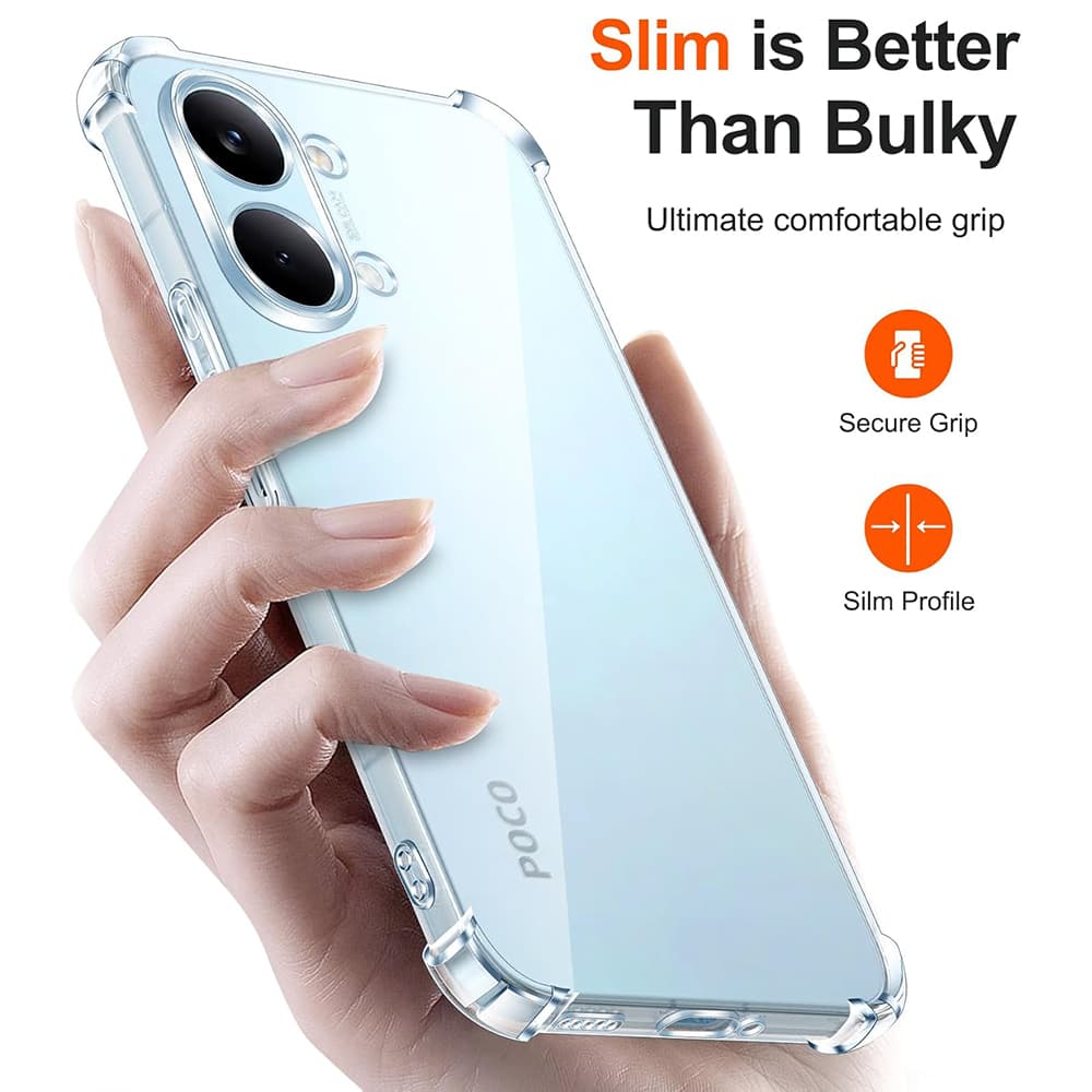Kryt Techsuit Shockproof Clear Silicone pro Xiaomi Poco X8 Pro Max průhledný - náhled 4