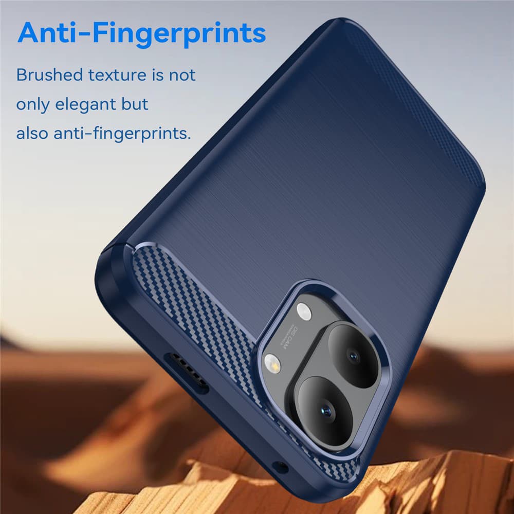 Kryt Techsuit Carbon Silicone Xiaomi Poco X8 Pro Max modrý - náhled 4