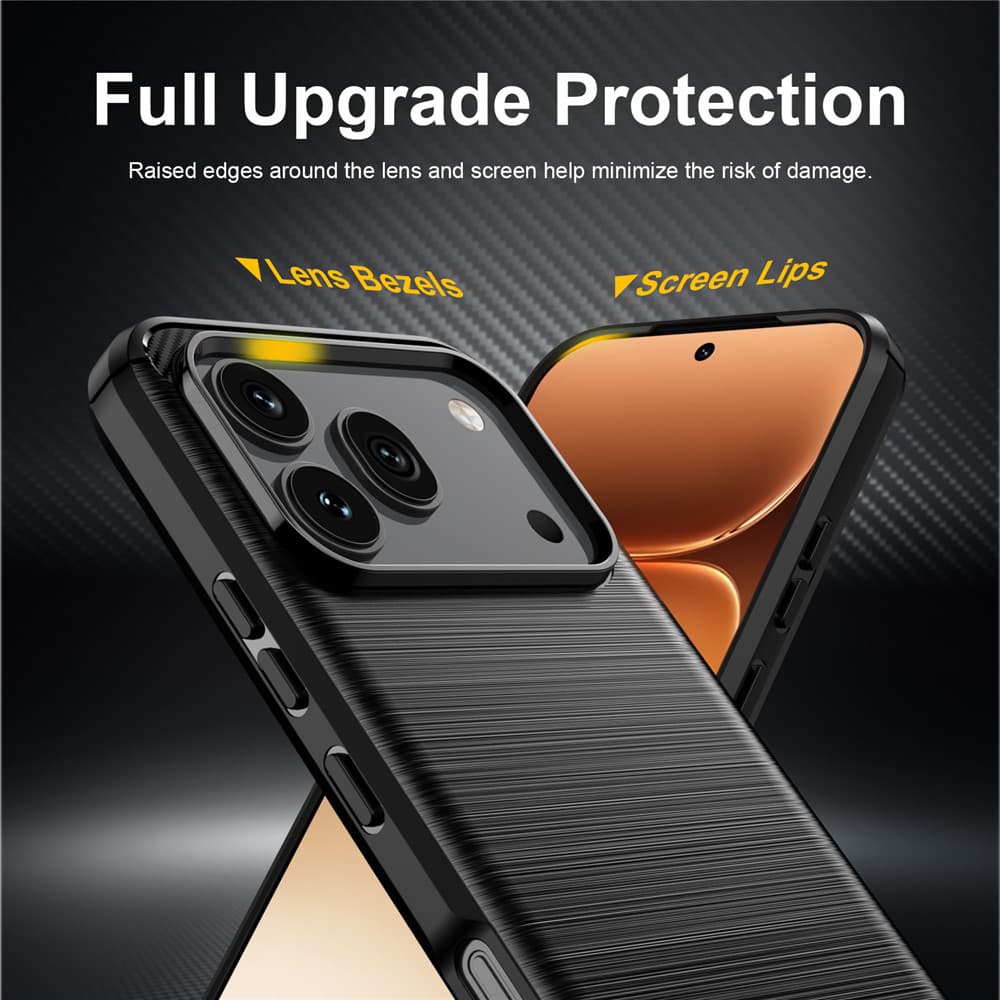Kryt Techsuit Carbon Silicone Honor 600 a 600 Pro černý - náhled 4