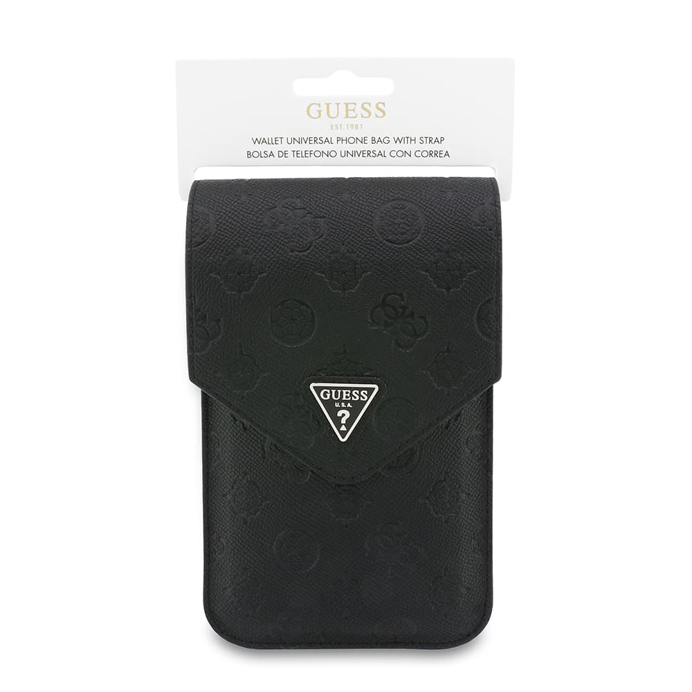 Univerzální peněženka Guess Grained Peony Triangle černá - náhled 4