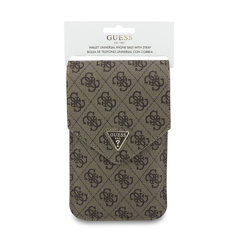 Univerzální peněženka Guess Triangle 4G hnědá - náhled 4