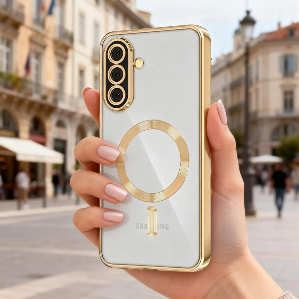 Kryt Techsuit Luxury Crystal MagSafe Samsung Galaxy A57 5G světle fialový - náhled 4