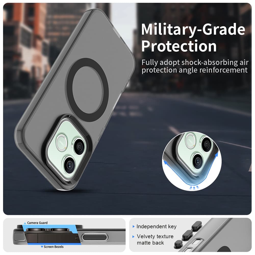 Kryt Techsuit CandyCase MagSafe pro Honor 600 Lite černý - náhled 4